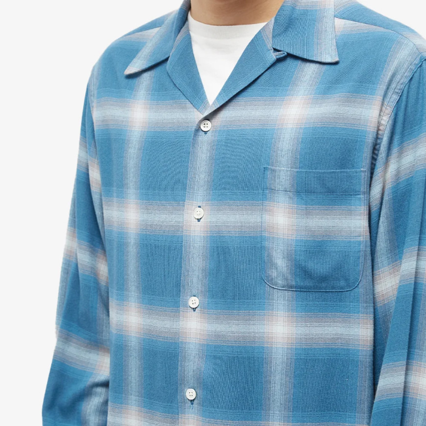 골디 - 와코마리아 Wacko Maria Ombre Check Open Collar Shirt 22FW